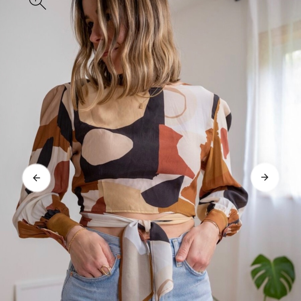 Whimsy + Row Lauren top in abstract XS